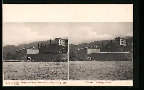 Stereo-AK Italien, Festung Nicolo
