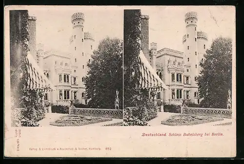 Stereo-AK Schloss Babelsberg bei Berlin