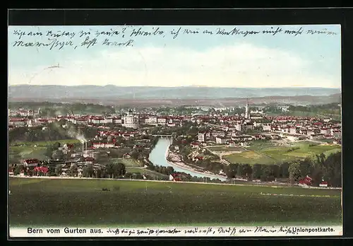 AK Bern, Gesamtansicht vom Gurten aus