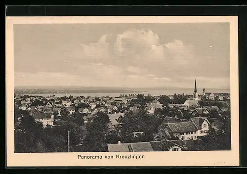 AK Kreuzlingen, Panorama aus der Vogelschau