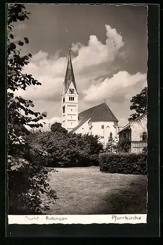 AK Bobingen, Blick zur Pfarrkirche