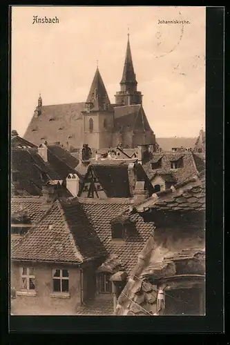 AK Ansbach, Blick auf die Johanniskirche