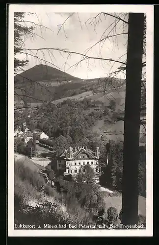 AK Bad Peterstal, Gebäudepartie mit Blick nach Bad Freyersbach