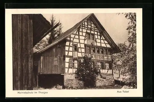 AK Tobel, Fachwerkhaus im Ort