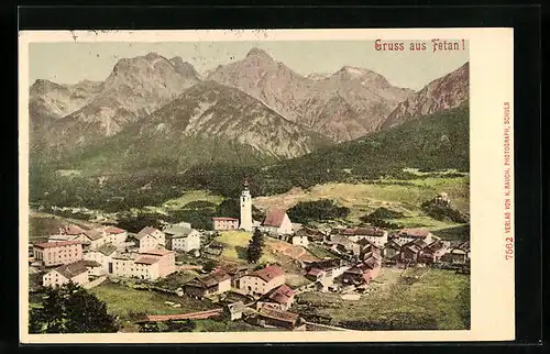 AK Fetan, Totalansicht von einem Berg aus