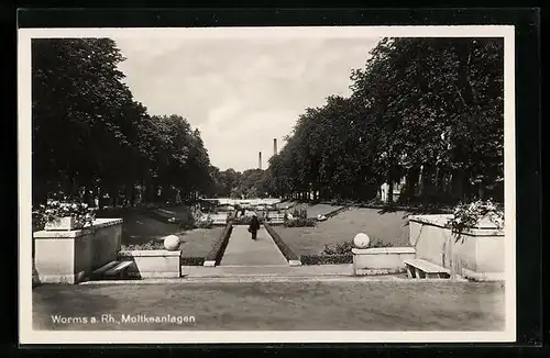 AK Worms a. Rh., Moltkeanlagen