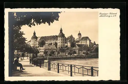 AK Neuburg a. d. D., Teilansicht vom Kneipp-Kurort