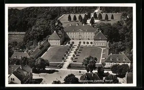 AK Oranienbaum (Anhalt), Schloss vom Flugzeug aus