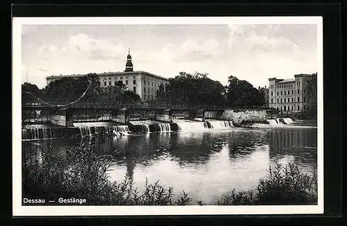 AK Dessau, Gestänge Muldewehr