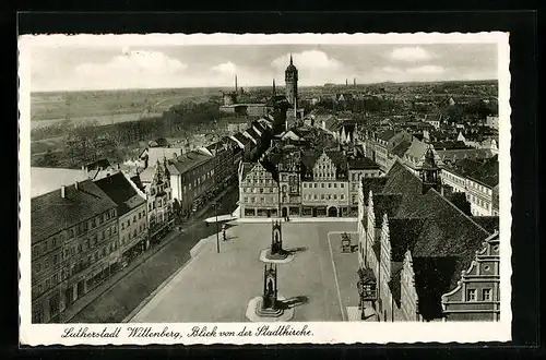 AK Lutherstadt Wittenberg, Blick von der Stadtkirche