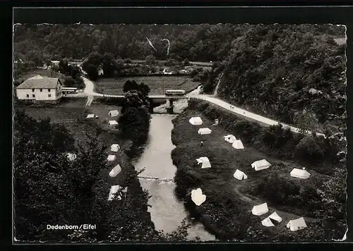 AK Dedenborn / Eifel, Teilansicht mit Flussbrücke