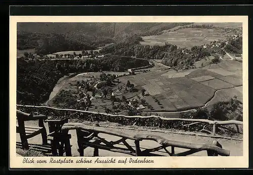 AK Dedenborn / Eifel, Blick vom Rastplatz auf den Ort
