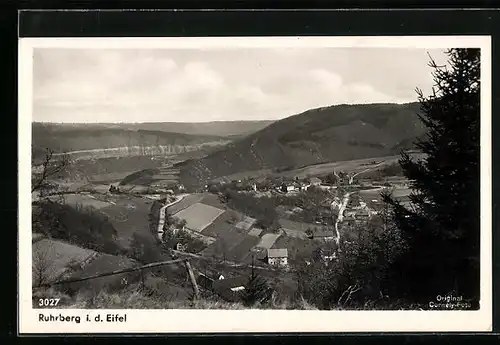 AK Ruhrberg / Eifel, Panoramablick vom Berg aus gesehen