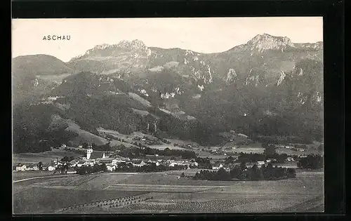 AK Aschau, Totalansicht aus der Vogelschau