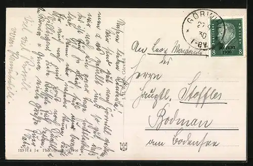 AK Görwihl, Totalansicht aus der Vogelschau