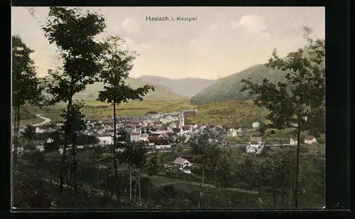 AK Haslach i. Kinzigtal, Totalansicht aus der Vogelschau
