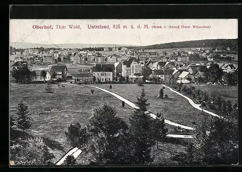 AK Oberhof i. Thür. Wald, Unterland-Blick v. Grand Hotel Wünscher