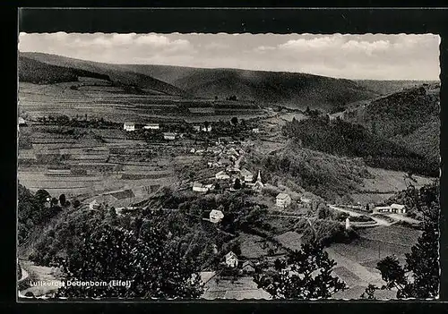 AK Dedenborn (Eifel), Totalansicht von einem Berg aus