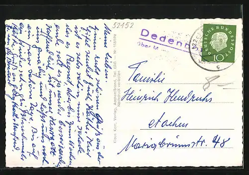 AK Dedenborn (Eifel), Totalansicht von einem Berg aus