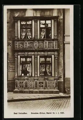 AK Bad Salzuflen, Renaiss.-Erker, Markt 10, v. J. 1628