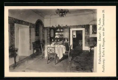 AK München, Ausstellung bemalter Wohnräume 1910-Frühstückszimmer