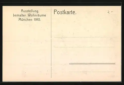 AK München, Ausstellung bemalter Wohnräume 1910-Kinderzimmer