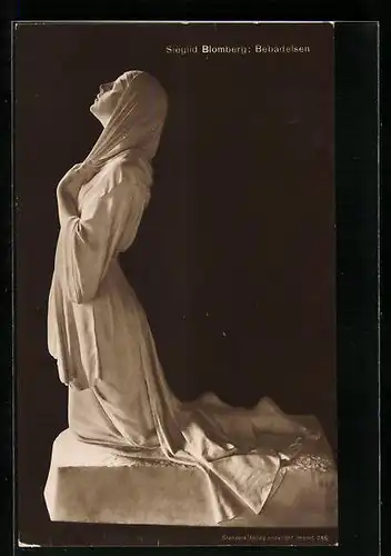 AK Plastik von Sigrid Blomberg, Bebadelsen