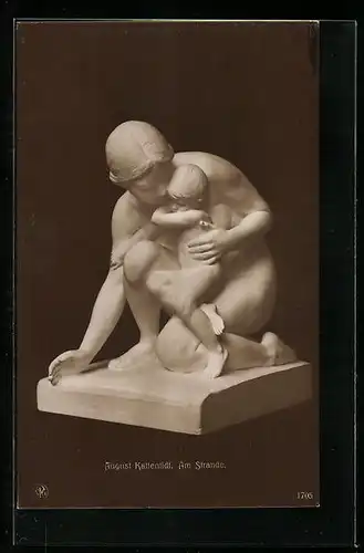 AK Plastik Am Strande von August Kattentidt