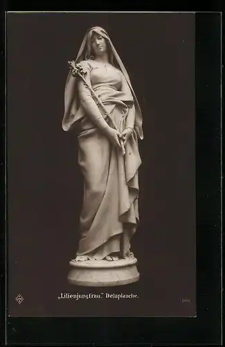 AK Plastik Lilienjungfrau von Delaplanche