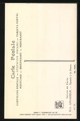 AK Plastik, Nymphe à la Source von H.-L. Levasseur