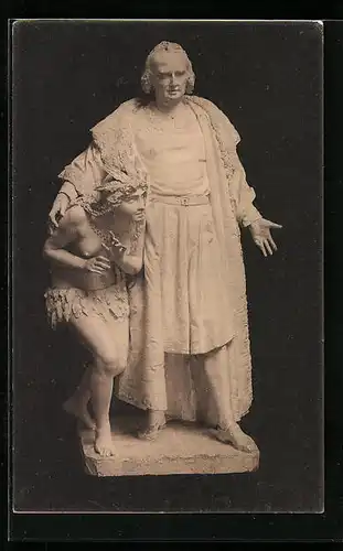 AK Plastik Cristoforo Colombo, di V. Vela-Museo Vela, Ligornetto