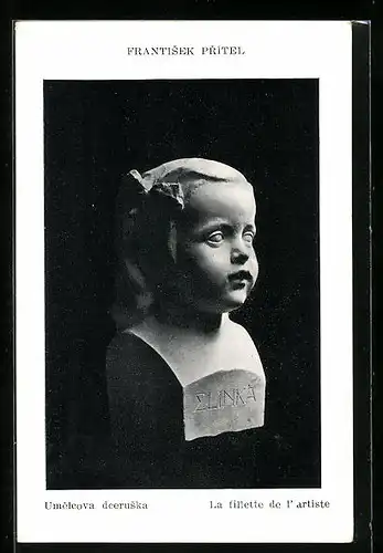 AK Kunstwerk La fillette de l`artiste von Frantisek Pritel