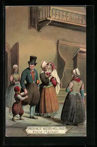 AK Provincie Noord-Holland, Eiland Marken, niederländische Familie