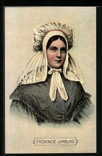 AK Provincie Limburg, niederländische Frau in Tracht