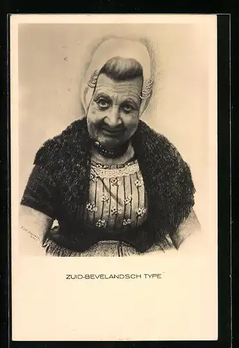 AK Zuid-Bevelandsch Type, niederländische Oma
