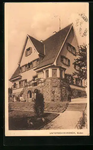 AK Unterschwarzach / Baden, Gebäudeansicht