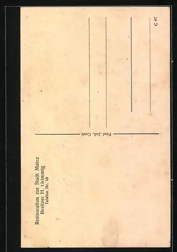 AK Caub a. Rh., Gasthaus Zur Stadt Mainz
