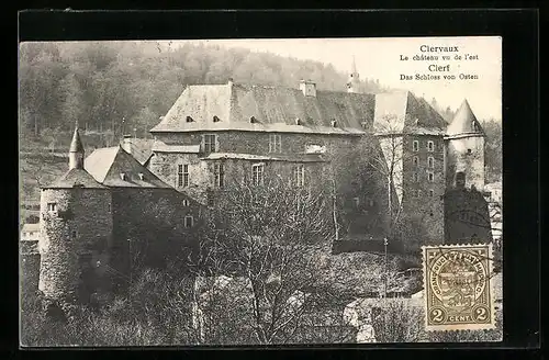 AK Clervaux, le Chateau vu de l'est