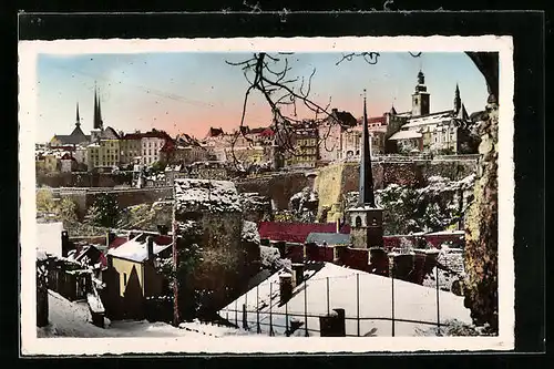 AK Luxembourg, Vue de la Rue de Tréves, en hiver