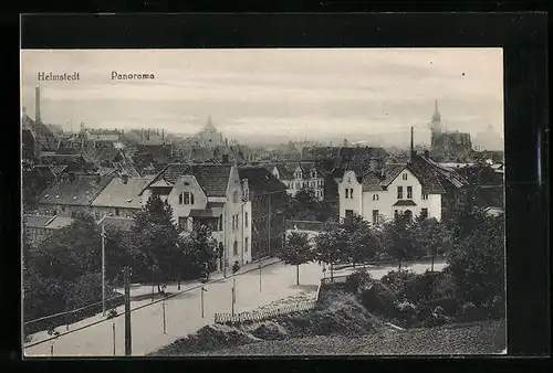 AK Helmstedt, Panorama vom Ort