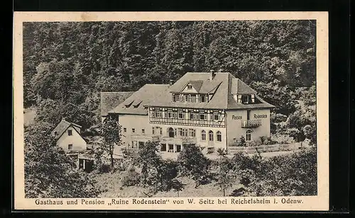 AK Reichelsheim i. Odenw., Gasthaus und Pension Ruine Rodenstein