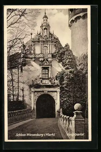 AK Wiesenburg /Mark, Schloss Wiesenburg, Hauptportal