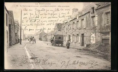 AK Beaumont-Hague, Rue principale