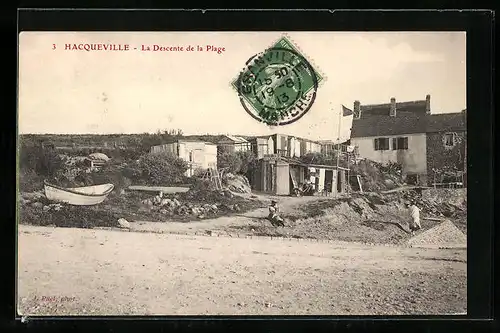 AK Hacqueville, La Descente de la Plage