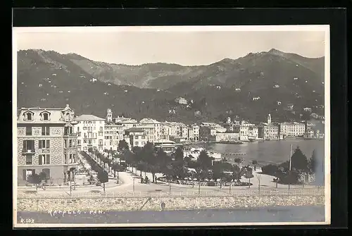 AK Rapallo, Ortsansicht mit Bergen