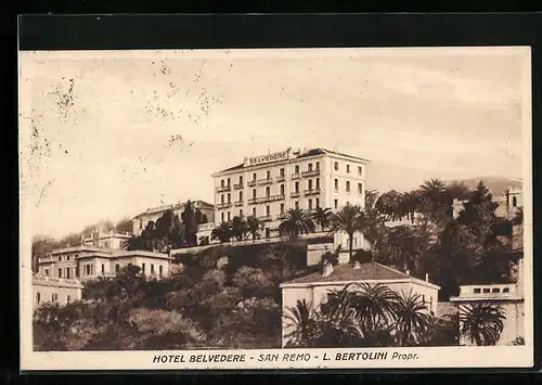 AK San Remo, Hotel Belvedere, L. Bertolini