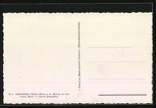 AK Portofino Vetta, Grand Hotel, Grand Restaurant