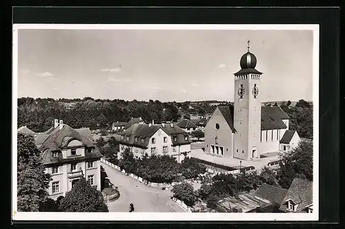 AK Bretten, Katholischen Kirche und Strassenpartie