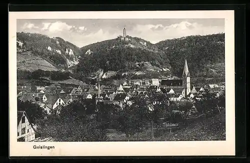 AK Geislingen, Totalansicht aus der Vogelschau