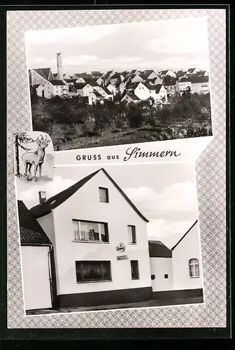 AK Simmern, Ortsansicht, Gasthaus Wilh. Schneider